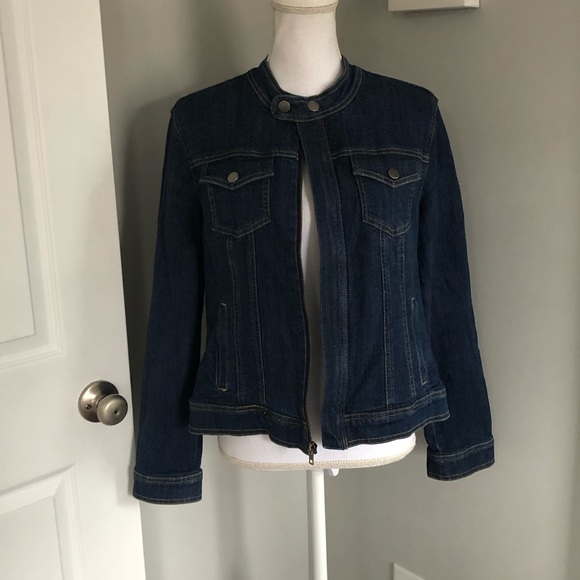Christopher & Banks Jackets & Blazers - Christopher & Banks Dark Wash Denim Jacket